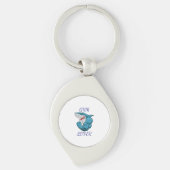 Gym Lover Shark – Funny Fitness Shark Design キーホルダー (正面)