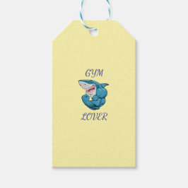 Gym Lover Shark – Funny Fitness Shark Design ギフトタグ