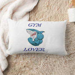 Gym Lover Shark – Funny Fitness Shark Design ランバークッション