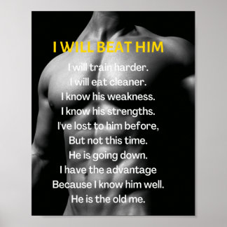 Gym Male Muscles | Guy Workout Motivation Poster ポスター