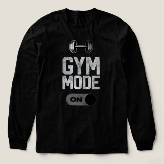 Gym Mode ON | Fitness Workout Motivation Design トライブレンドＴシャツ (デザイン正面)