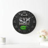 Gym Mode On Home Gym Decor Fitness Motivation Gift ラージ壁時計 (ホーム)