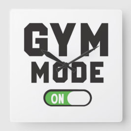 Gym Mode – Train Hard Stay Strong スクエア壁時計