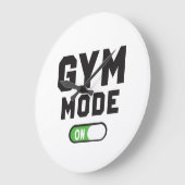 Gym Mode – Train Hard Stay Strong ラージ壁時計 (傾斜)