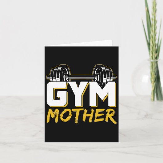 Gym Mother Training Workout Weightlifting Fitness  カード (正面)