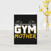 Gym Mother Training Workout Weightlifting Fitness  カード (黄色い花)