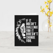 Gym Motivational Quotes If It Doesn't Challenge Yo カード (黄色い花)