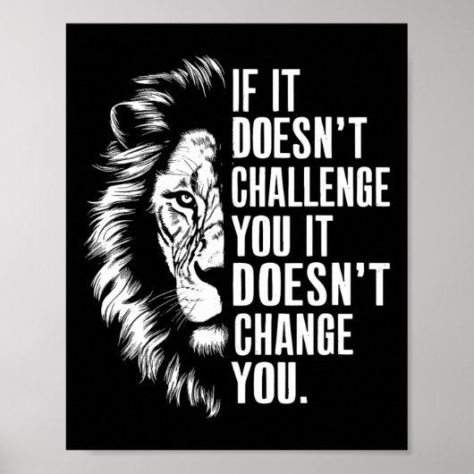 Gym Motivational Quotes If It Doesn't Challenge Yo ポスター (正面)