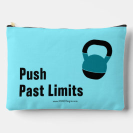 Gym Motto Push Past Limits Electric-Blue Black アクセサリーポーチ