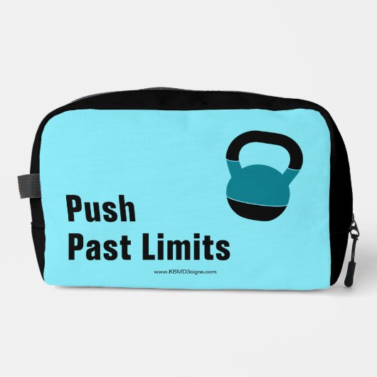 Gym Motto Push Past Limits Electric-Blue Black ドップキット (正面)