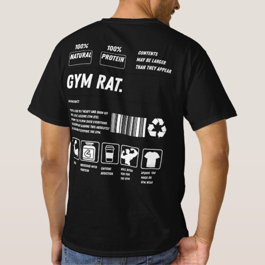Gym Rat Formula: Handle With Gains Premium design Tシャツ (裏面)