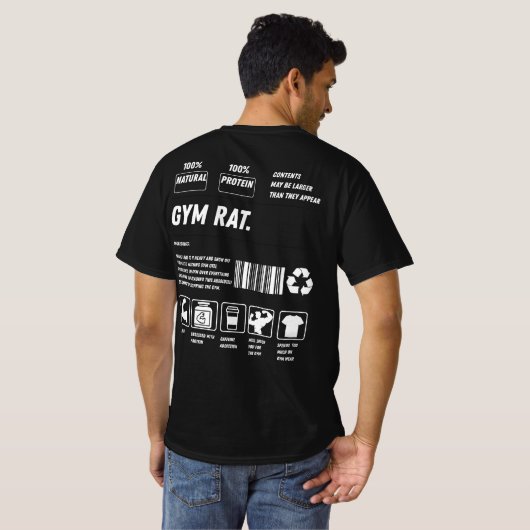 Gym Rat Formula: Handle With Gains Premium design Tシャツ (裏面フル)