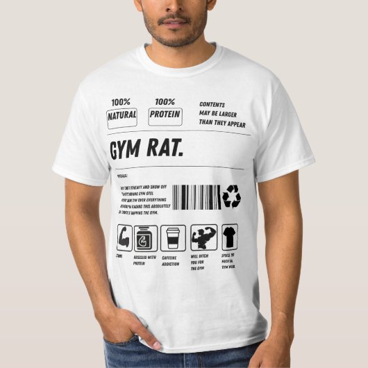 Gym Rat Formula: Handle With Gains Tシャツ (正面)