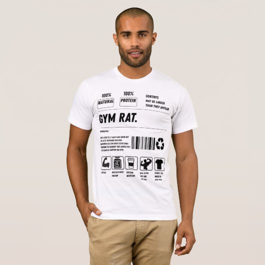 Gym Rat Formula: Handle With Gains Tシャツ (正面フル)