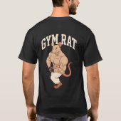 Gym Rat Funny Gym Workout Muscular Mouse Tシャツ (裏面)