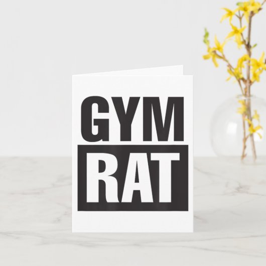 Gym Rat - Workout - Hustle - Fitness - Motivation  カード (黄色い花)