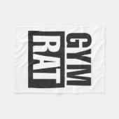 Gym Rat - Workout - Hustle - Fitness - Motivation  フリースブランケット (正面(横))