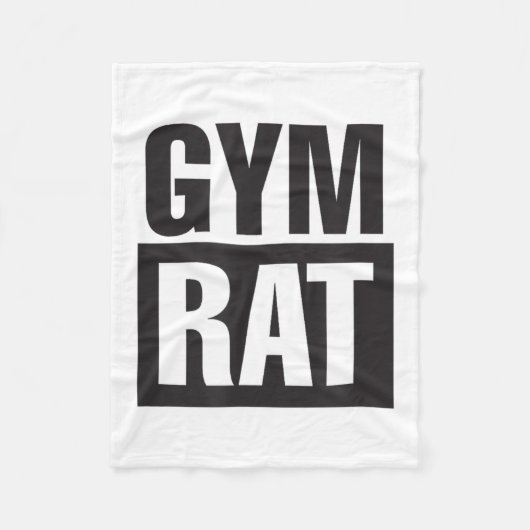 Gym Rat - Workout - Hustle - Fitness - Motivation  フリースブランケット (正面)