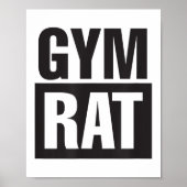 Gym Rat - Workout - Hustle - Fitness - Motivation  ポスター (正面)