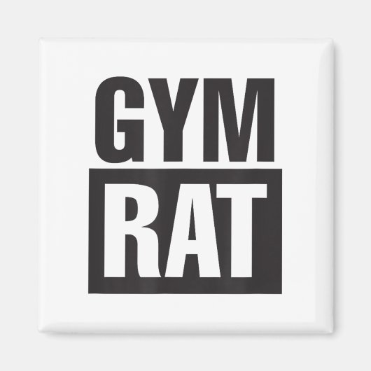Gym Rat - Workout - Hustle - Fitness - Motivation マグネット (正面)