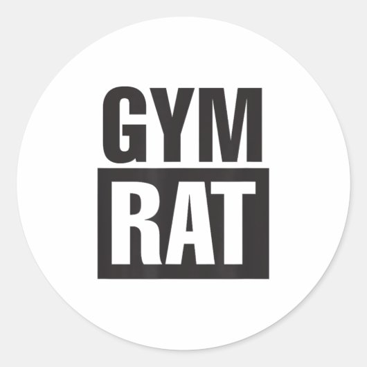 Gym Rat - Workout - Hustle - Fitness - Motivation  ラウンドシール (正面)
