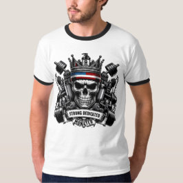 Gym Royalty Strong Dedicated Monster Skull Crown Tシャツ