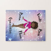 Gym Star African American, Brown Eyes, Pink Leo ジグソーパズル (横)