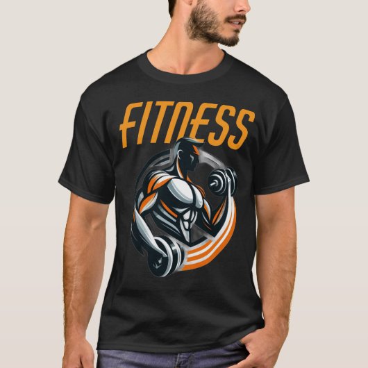 gym t-shirt fitness motivation workout inspiration tシャツ (正面)
