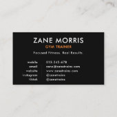 Gym Trainer 名刺 (裏面)