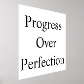 Gym Wall Art – Progress Over Perfection Workout  箔ポスター (レイダウン)