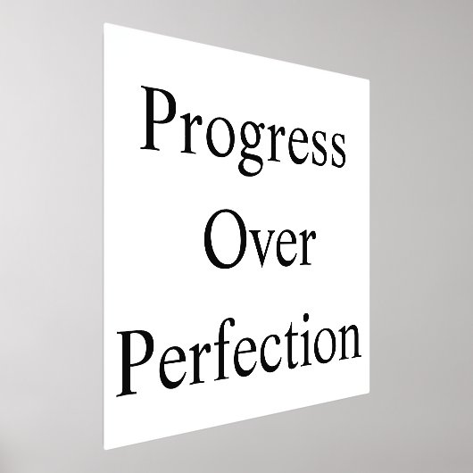 Gym Wall Art – Progress Over Perfection Workout 箔ポスター (レイダウン)