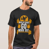 Gym workout exercise body builder tシャツ (正面)