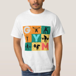 Gym Workout Typography T-Shirt  Vintage Fitness  Tシャツ