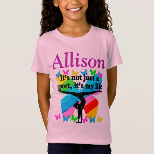 GYMNASTのゴールと夢のTパーソナライズされたシャツ Tシャツ (正面)