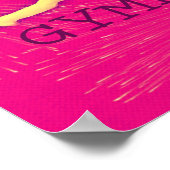 Gymnastポスター – ピンクの花火割れジャンプ ポスター (角)