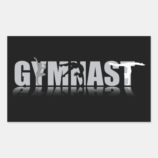 GYMNAST長方形ステッカー 長方形シール (正面)