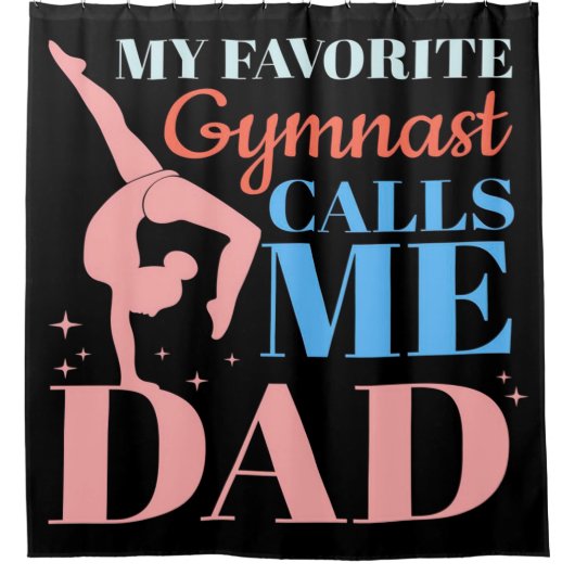 Gymnast Dad Gymnastics| Best Father's day gift シャワーカーテン (正面)