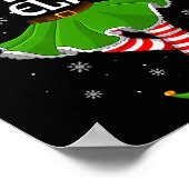 Gymnast Elf Christmas Family Girls Women Elf Squad ポスター (角)