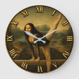 Gymnast Funny Mona Lisa ラージ壁時計
