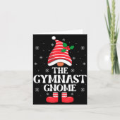 Gymnast Gnome Christmas Family Matching Group Funn カード (正面)