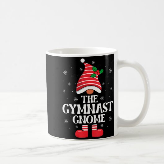 Gymnast Gnome Christmas Family Matching Group Funn コーヒーマグカップ (右)