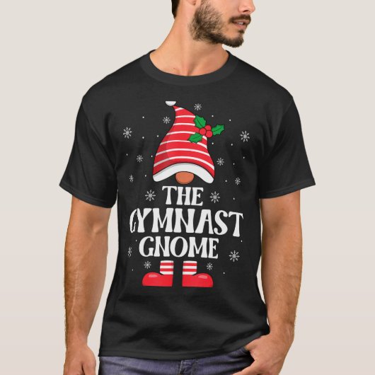 Gymnast Gnome Christmas Family Matching Group Funn Tシャツ (正面)