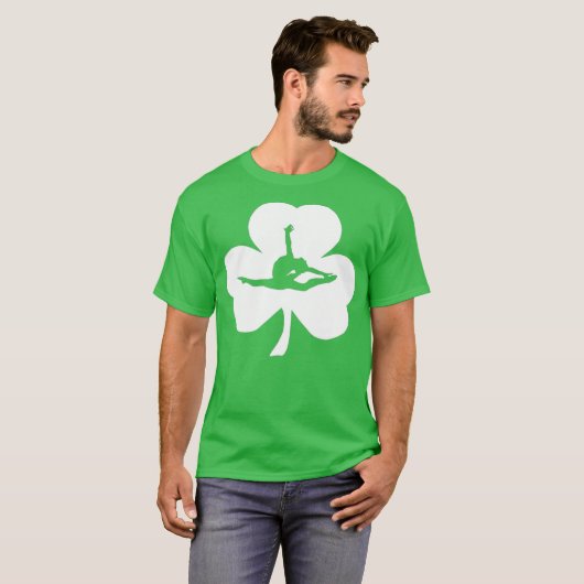 Gymnast Irish Shamrock  Gymnastics St Patricks Tシャツ (正面フル)