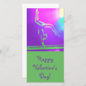 Gymnast Valentine's Dayフォトカード シーズンカード (正面/裏面)
