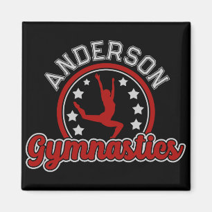 Gymnastics ADD NAME Gymnast Vault Floor Athlete マグネット