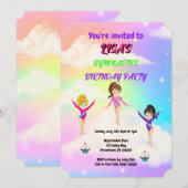 Gymnastics Birthday Invitation | Gymnastics Party 招待状 (正面/裏面)