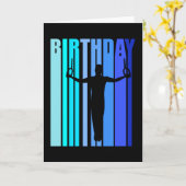 Gymnastics Birthday Male Gymnast Retro Style Rings カード (黄色い花)