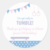 Gymnastics Birthday Party  ラウンドシール (正面)