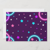 Gymnastics Birthday Photo Invitation Neon Party 招待状 (裏面)