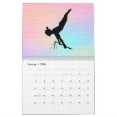 Gymnastics Calendar Blue Starburst Gymnastics Pose カレンダー (1月 2026)